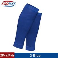 1 pora sportinių kompresinių blauzdinių 20-30 Mmhg vyrams ir moterims, be pėdų kojinės bėgimui, važiavimui dviračiu, blauzdų skausmui blue