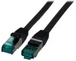Efb Elektronik EFB EFB RJ45 Patch kabelis S/FTP, Cat.6A, LSZH, 1m, juodas