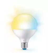 „Signify WiZ Baltas Globe“ E27 reguliuojama 75 W matinė lemputė, viena pakuotė
