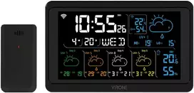Orno Wielofunkcyjna Daugiafunkcinė meteorologinė stotelė, belaidė, su Wi-Fi, juoda