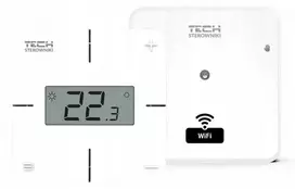 Belaidis kambario termostatas balta T-2x Wi-Fi Tech valdikliai