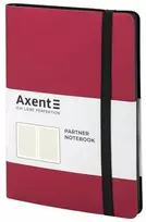 Užrašų knyga PARTNER SOFT, Axent, A5, 96 lapai, 80gsm, langeliais, minkštas PU viršelis, raudonos sp.
