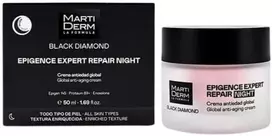 Martiderm Juodas DIAMOND Epigence Expert Night Repair Kreminis naktinis veido kremas, 50 ml