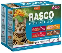 Rasco Premium rinkinys po 3vnt: Jautiena, Veršiena, Kalakutiena, Antiena (12vnt x 85g)