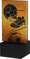 Victoria Sport Monochrome stiklo trofėjus ant marmurinio pagrindo - FUTBOLO KAMUOLĖ