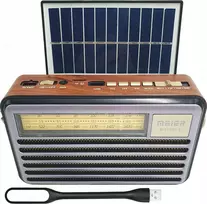 „Radio Vega“ NEŠIOJAMASIS RADIJO LIWA RETRO SU SAULES PLOKŠTELĖMIS, FM, BLUETOOTH, USB, SD, AUX, USB lempa, LX521BTS>