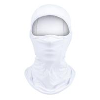 NEW Motorcycle Mask Cycling Balaclava Full Cover Face Mask Hat Ice Silk Men Women Summer Sun Ultra UV Protection Quick Dry balta