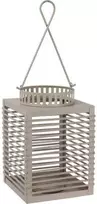 Home Styling Collection Metalinis žibintas su dekoratyvine rankena, pilkos spalvos
