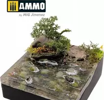 AMMO by MIG Jimenez AMMO MIG TERRAFORM upių smėlis – akrilinė tekstūra, 100 ml (2174)