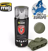 AMMO by MIG Jimenez Titans Hobby akrilinis matinis gruntas U.S. Olive Drab, aerozolinis 400 ml