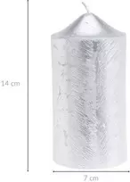 Home Styling Collection Dekoratyvinė žvakė su metaliniu raštu, 7 x 14 cm