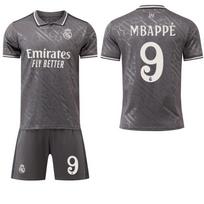 2024 Real Madrid antrasis išvykos pilkas marškinėlis #9Mbappé #5 Bellingham #7 Vinícius Futbolo marškinėliai 16