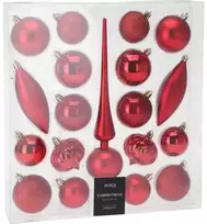 Home Styling Collection Įvairių formų niekučių rinkinys su eglutės viršūne, 19 vnt.