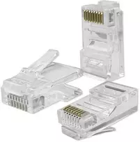 Qoltec Praėjimo kištukas RJ45 jungtis | CAT6 | UTP | PassThrough | Auksuoti kontaktai | 10 vnt