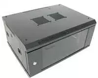 XtendLan 19" sieninė spinta 4U 600x450, keliamoji galia 60 kg, stiklinės durys, suvirintos, juodos