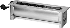 Orno Lizdas Baldų lizdas, įleidžiamas į stalviršį, su plokščiu frezuotu kraštu ir elektros anga, 3x2P+Z, 2xNET, 1xHDMI