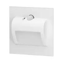Orno DRACO LED NEW 1.5W, įleidžiamas laiptų šviestuvas, 12VDC, 30lm, 6000K, baltas, judesio ir prieblandos jutiklis
