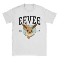 Per dydžio T-shirt Vasarinis Pokemon Eevee Eevolutions Hip Hop T-shirt Medvilninis T-shirt Vyrams Y2K Pigus Trumpomis Rankovėmis Viršutinės Dalys S