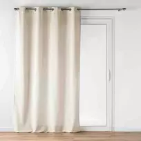 Douceur Dinterieur Interjero smėlio spalvos užuolaidos su kilpomis ir lino efektu, LUOLINE, 140 x 240 cm