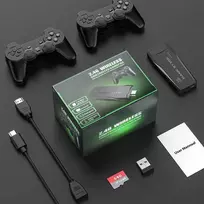 Super Console S2 Game Stick vaizdo žaidimų konsolė 12000 retro žaidimas, skirtas 9 klasikiniams emuliatoriams 2.4G dvigubas belaidis žaidimų pultelis