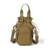 Outdoor Sports Water Bottle Shoulder Bag Unisex Multi-Pocket Mobile Phone Messenger Bag žalia/geltona
