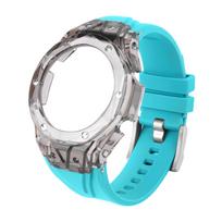 GA-2100 Skaidrus modifikavimo rinkinys Casioak GA2100/2110/GA-B2100 laikrodžiams - Individualus rėmelis + Guminis sportinis dirželis | Laikrodžių priedai GA2100 2110 B2100