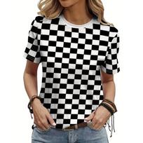 Elegantiškas atostogų abstraktus paveikslas, kvėpuojantis apvalios apykaklės trumpomis rankovėmis T-shirt S