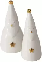 Boltze Dvi porcelianinės figūrėlės JELKI, balta Santas