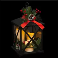Fééric Lights and Christmas Žibintas su trimis žvakėmis ir šakelėmis, LED