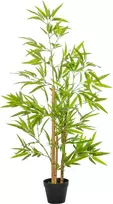 "Outsunny" dirbtinis bambukas Dekoratyvinis dirbtinis augalas, tikroviška medžio dekoracija, 120 cm, skirtas naudoti patalpose