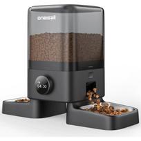 Automatinis sauso maisto dozatorius - ONEISALL - PF10 - 5L, 2 dubenėliai - Nerūdijantis plienas 304 - 1–6 maitinimai/dieną