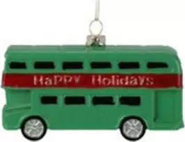 Christmas Decoration plastikinis žaisliukas turistinis autobusas