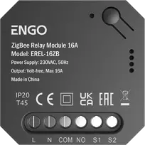 Engo valdikliai Engo ERELAY Zigbee 1 kanalas 16A relė NO-COM