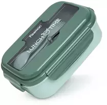 Fissman Pietų dėžutė su 3 skyriais 21,5x15x8 cm / 1100 ml, pilka (plastikinė)