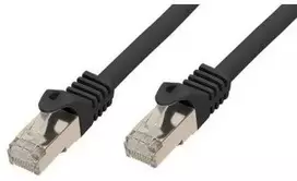 „Good Connections“ RJ45 komutacinis kabelis su Cat.7 neapdorotu kabeliu ir apsauga nuo įspraudimo (RNS®), S / FTP, PiMF, be halogenų, 600MHz, OFC, Juodas, 15m, ® (8070R-150S)