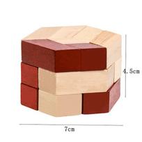 Hexagonal Cylinder 3D Wooden Puzzles Brain Teaser For Adults And Children IQ Challenge Regalos Cumpleaños Niños Para Invitados