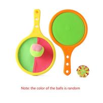 Disc Paddle Toss and Catch Ball Set Tennis Style Fun Design Suction Cup Ball Adhesive Ball 2 Balls Throwing Toy Ball Park Games