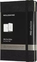 Vizitinių kortelių dėklas Moleskine Pro Portfolio, juodos spalvos