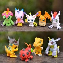 9 vnt. Anime Digimon Adventure figūrėlės Žaislinis modelis Krapštukų mašinos prizas Raktų pakabukai Lėlė Kawaii Torto papuošimai Stalo, automobilio dekoracijos