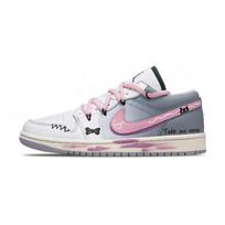 Jordan Air Jordan 1 Amortizuojantys žemi Vintažiniai Krepšinio Batai Moteriški Balti Rožiniai Pilki FQ8041-300(Komanda1413-) 36
