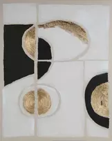 Eurofirany Baltas abstraktus glamour stiliaus rankomis tapytas paveikslas ant drobės, didelis 80x100 cm dekoratyvinis paveikslas svetainei miegamajam, sienų dekoras