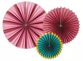 Kalėdinė dekoracija PartyDeco Dekoratyvinės rozetės, bordo, 26-43 cm vienas dydis () - 4900 vnt.