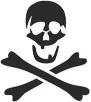 Eulenspiegel Kaukolės tatuiruotės šablonas