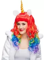 Orlob Karneval Vienaragio perukas, vaivorykštė