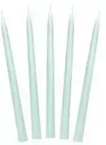 Party Deco Ilgos didelės žvakės 24cm 10vnt žalios