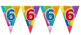 Globos Europe Bv Vimpelų girlianda 6 su balionais
