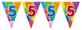 Globos Europe Bv Vimpelų girlianda 5 su balionais