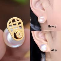 2PCS/4PCS Earring Backs for Droopy Ears, Racket Shape Heavy Earring Lifter, Secure Locking Backings for Studs balta