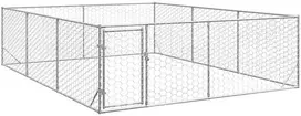Lauko šunų voljeras su durelėmis, 3x4x1 m, cinkuotas plienas