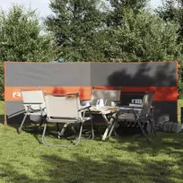Stovyklavimo uždanga nuo vėjo, pilka ir oranžinė, 344x120 cm